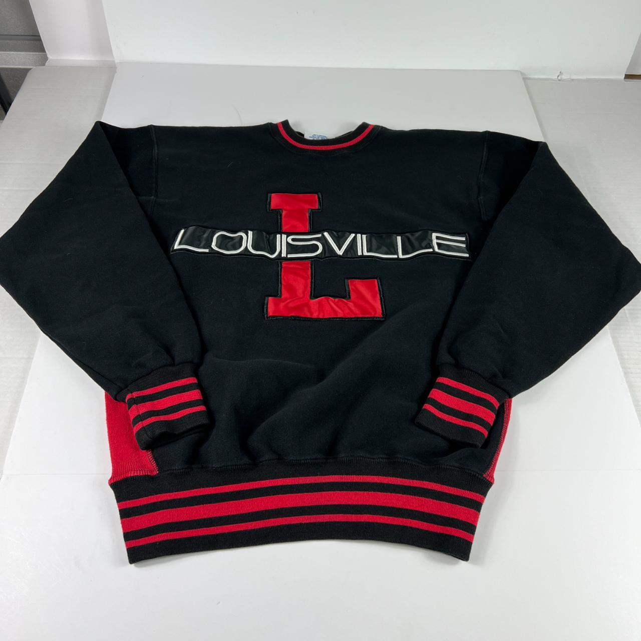 Vintage Louisville Cardinals Hoodie Mens XL Black - Depop