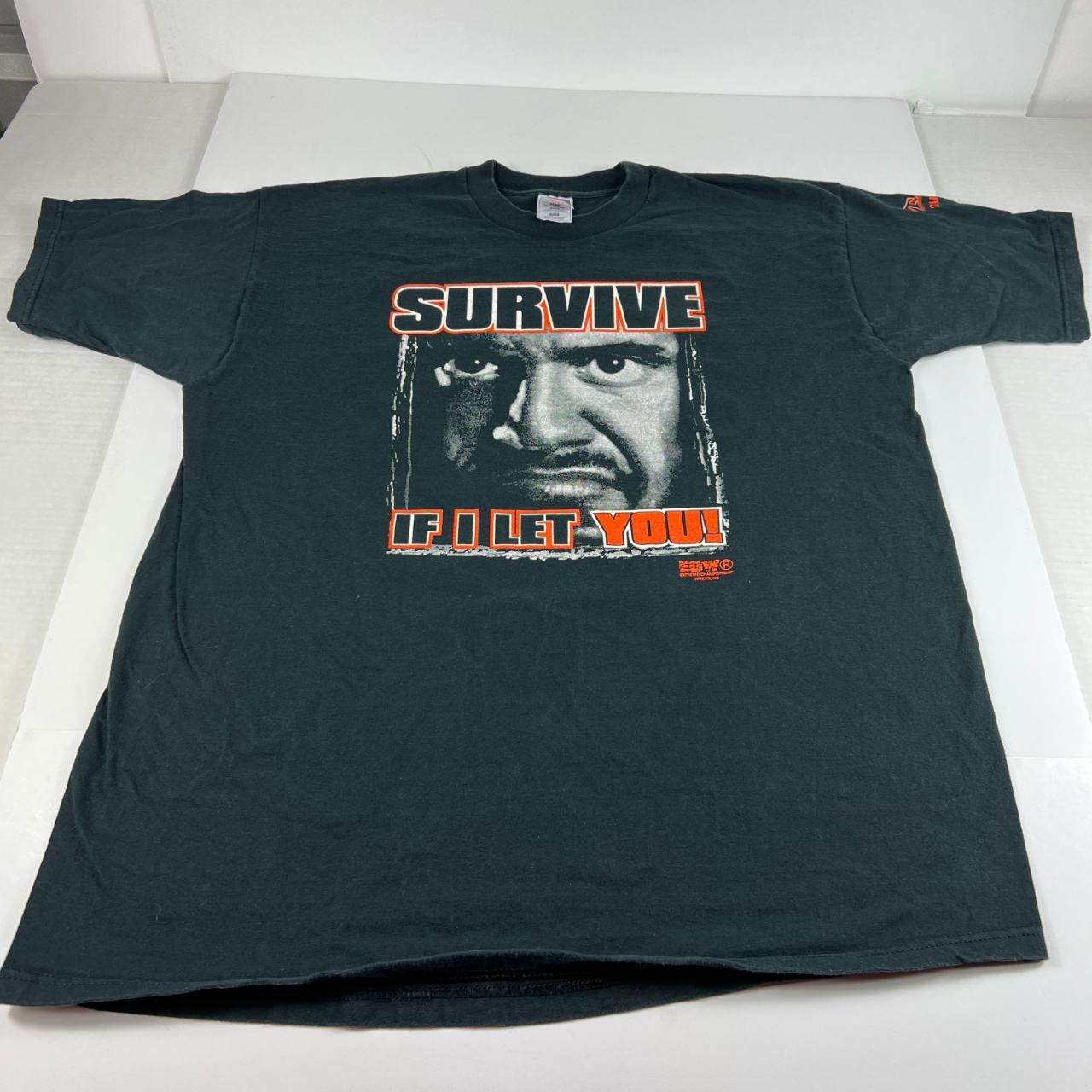 Vintage 90s ECW Taz Survive If I Let You Shirt Adult | Depop