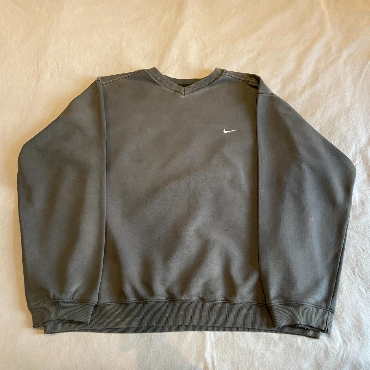 Nike Men's Grey and Black Sweatshirt | Depop