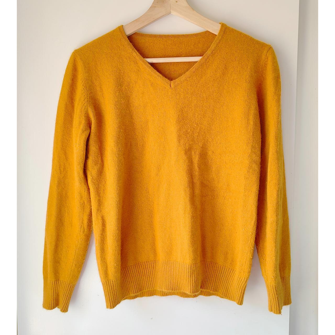 Burnt Orange Cashmere feel V-Neck Sweater Not real... - Depop