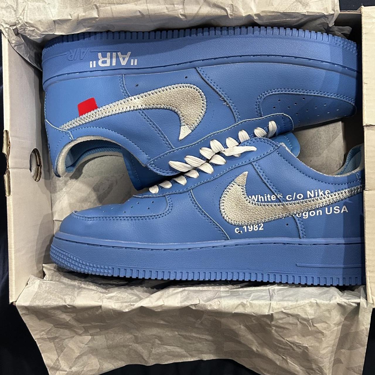 Nike Airforce 1 X Off White Blue Edition Nuove Mai Depop 8680