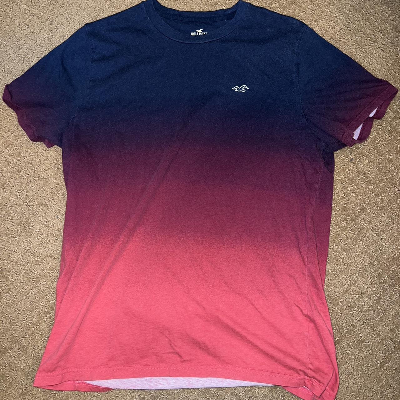 Hollister gradient t shirt. Lightly worn - good - Depop