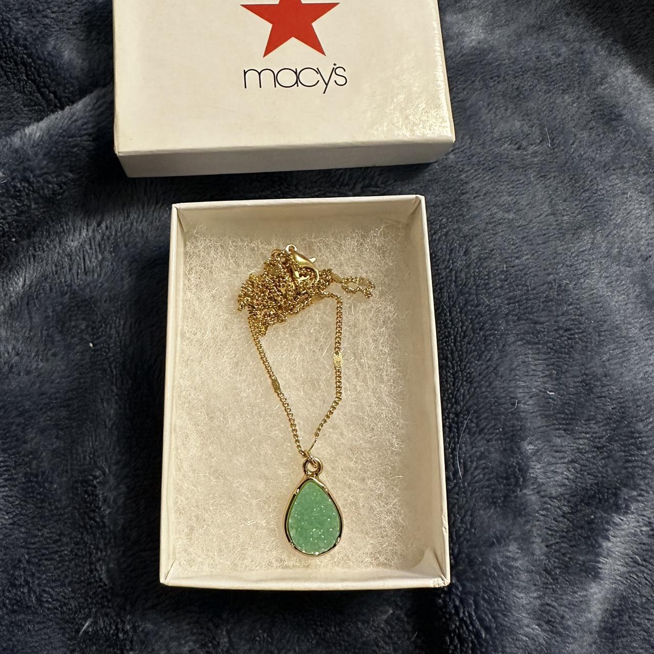 Cubic Zirconia Gold Bar Necklace Macys Rachel Glauber Modern White