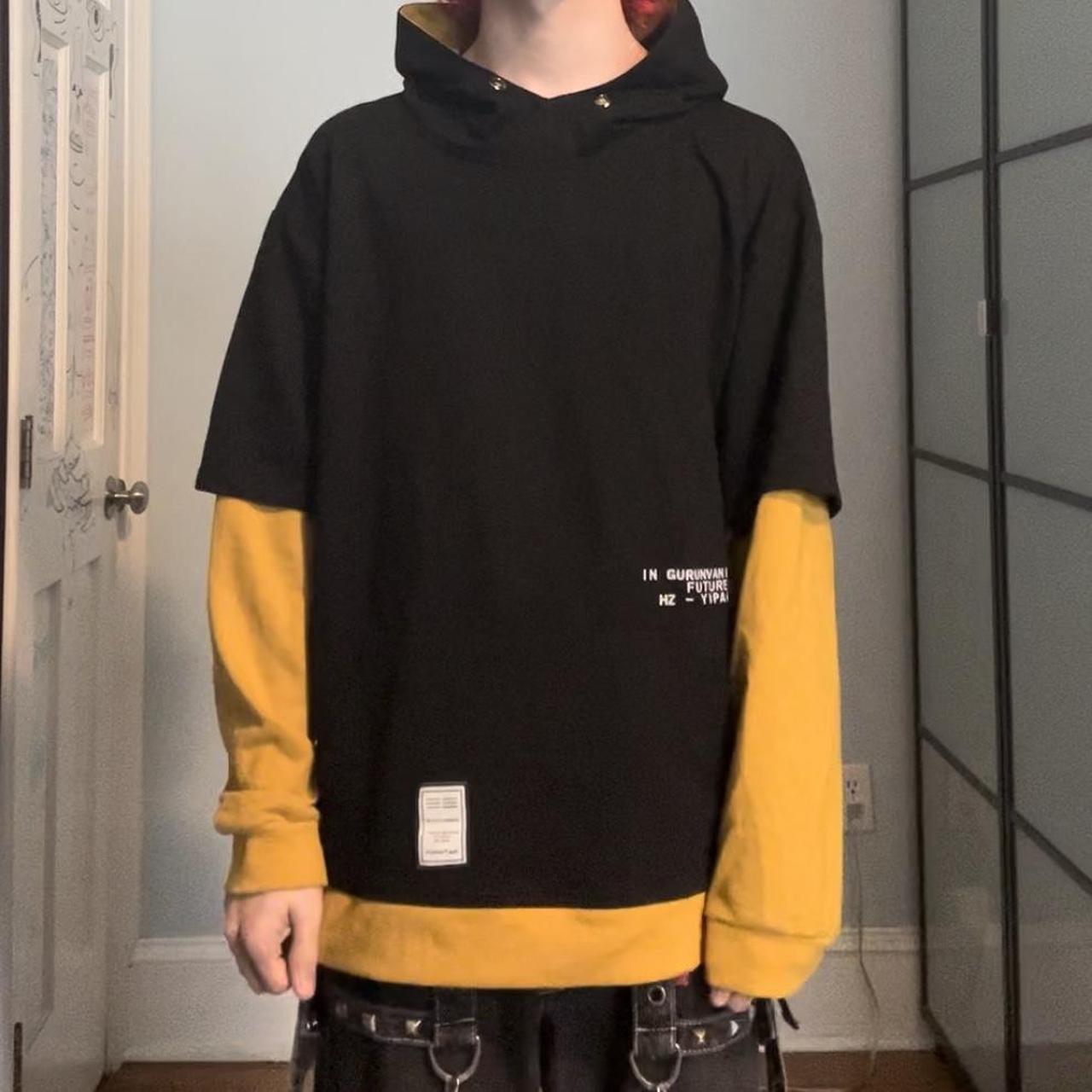 Yellow and black hoodie mens Clearance