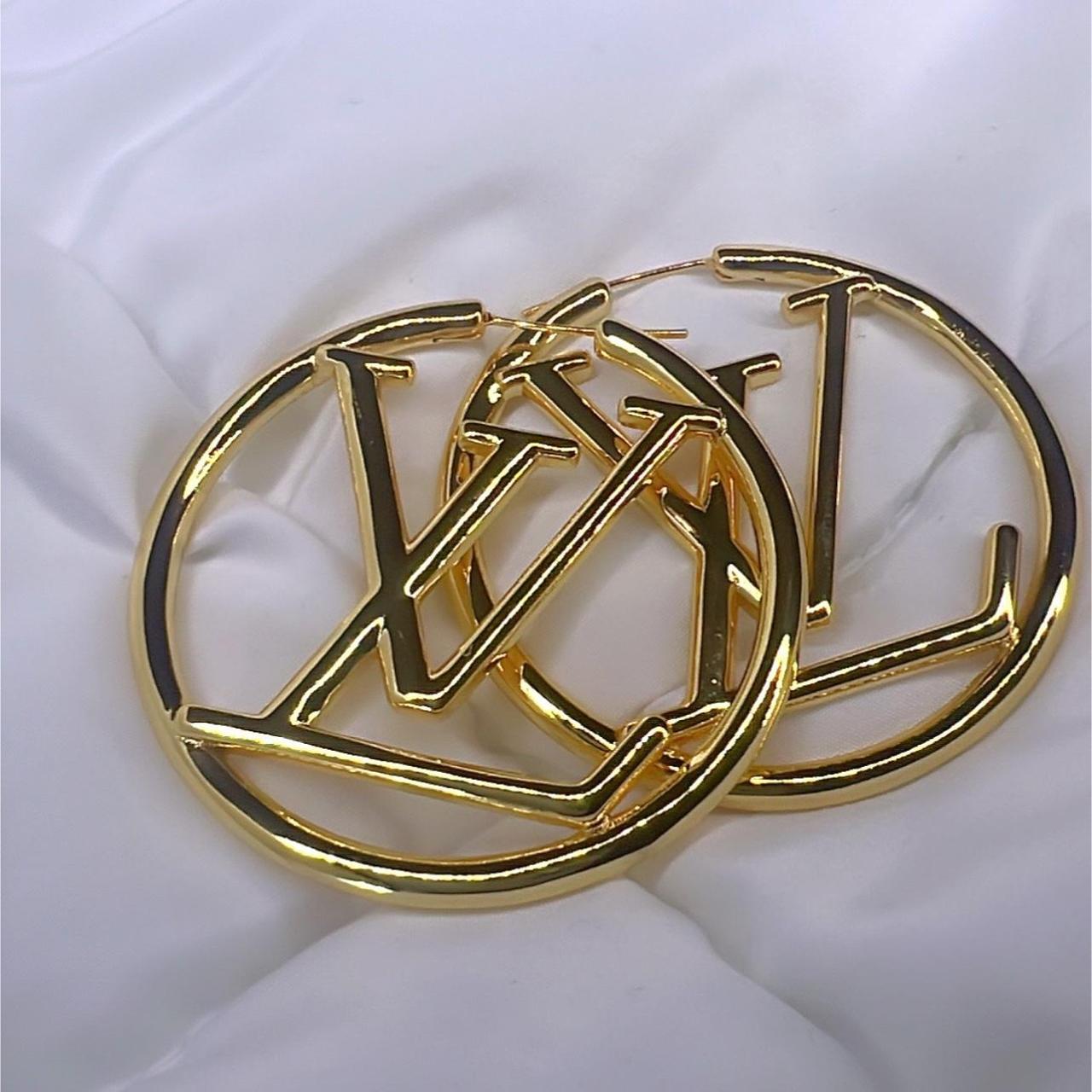 Louis Vuitton Louise PM Earrings Gold Brass
