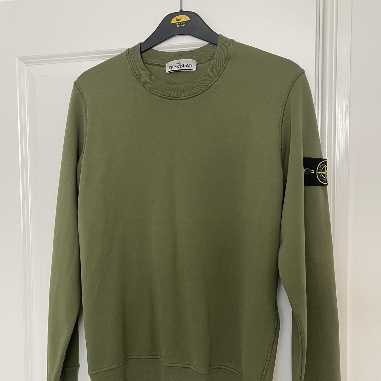 Medium green stone island jumper in superb