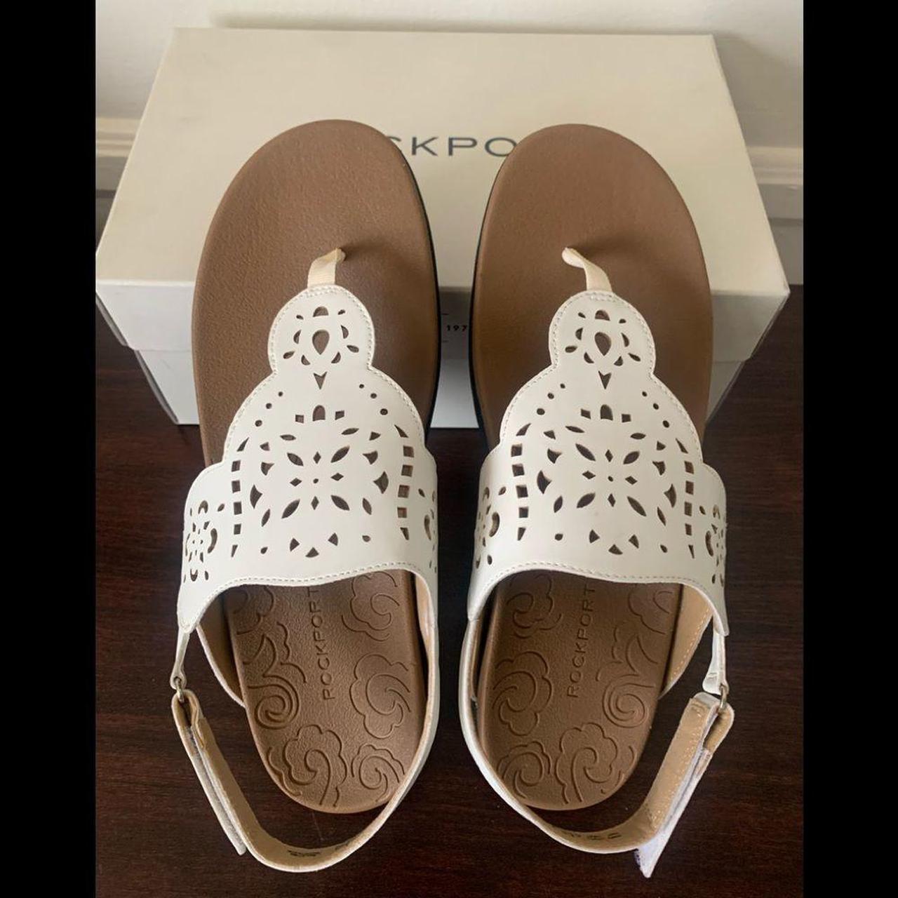 Rockport best sale white sandals