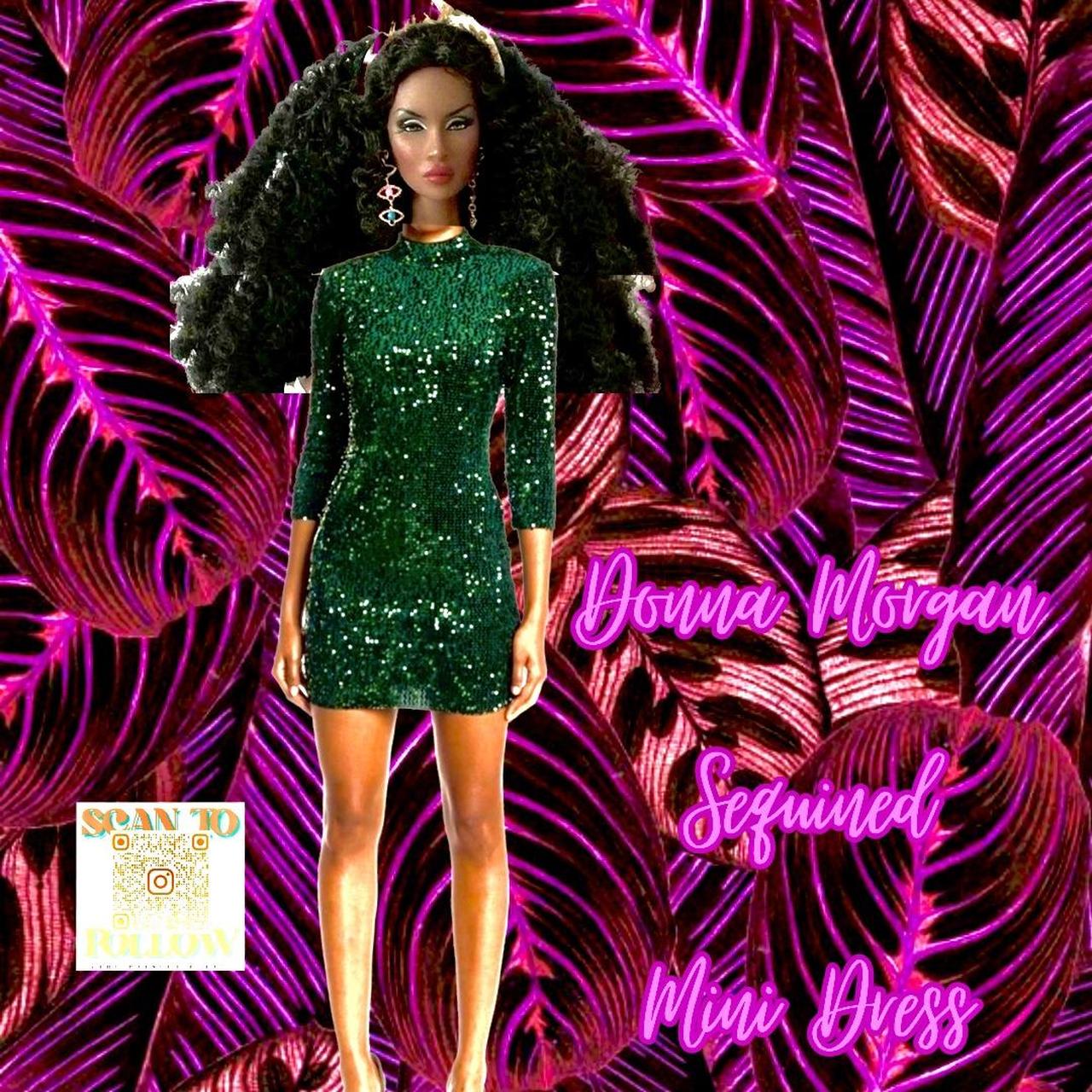 Donna morgan green dress sale