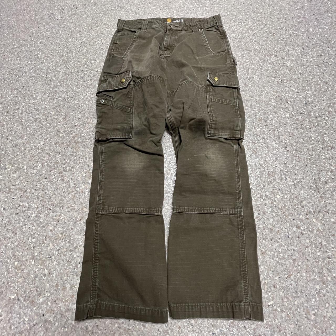 carhartt double knee pants overall quality 7/10 has... - Depop