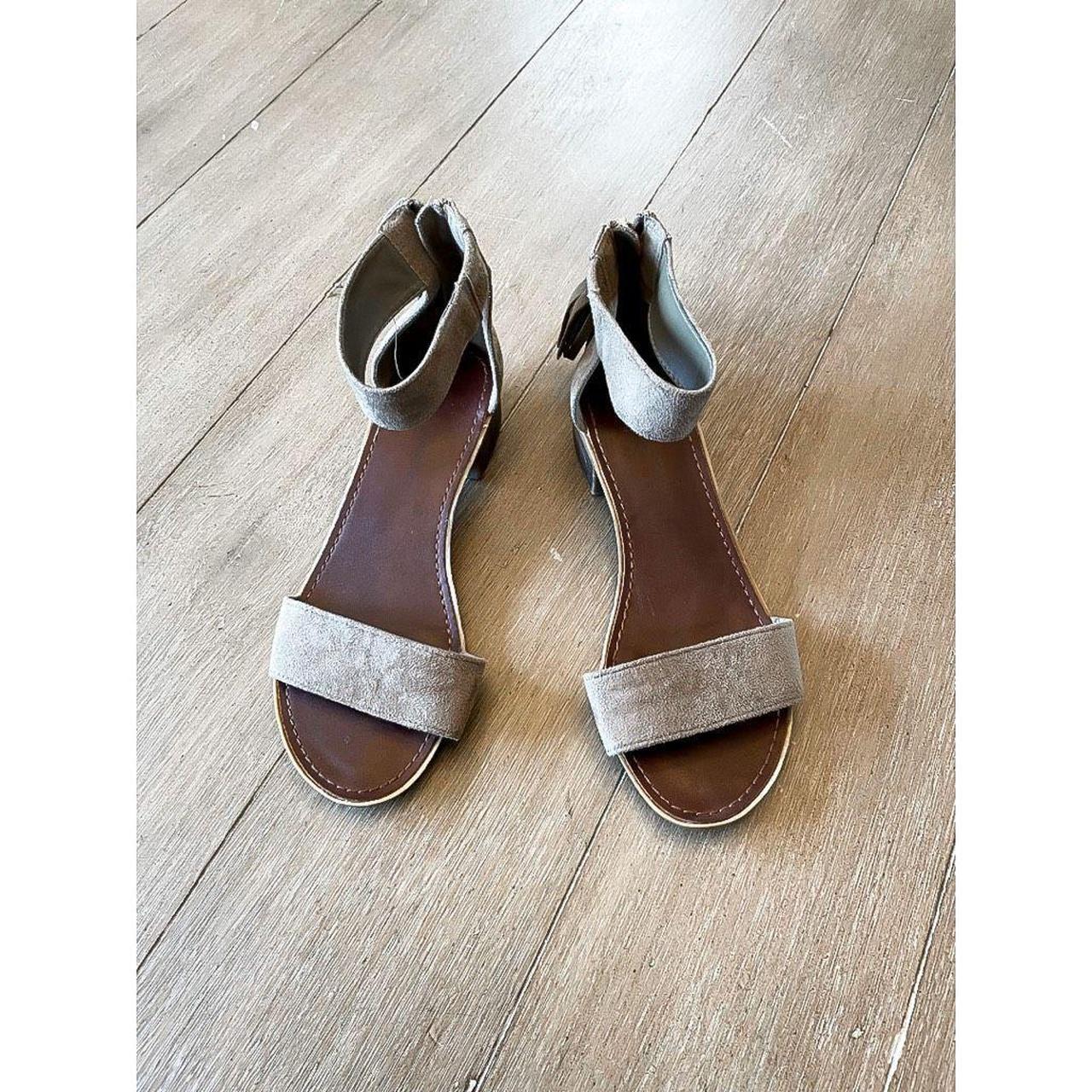 Rock & Candy Women's Brown and Grey Sandals | Depop