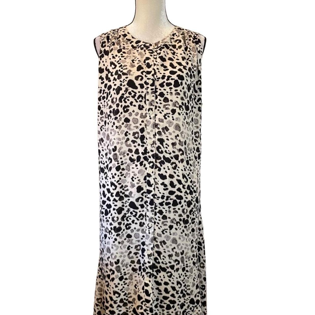 Lane Bryant Animal Print Sleeveless Asymmetrical... - Depop