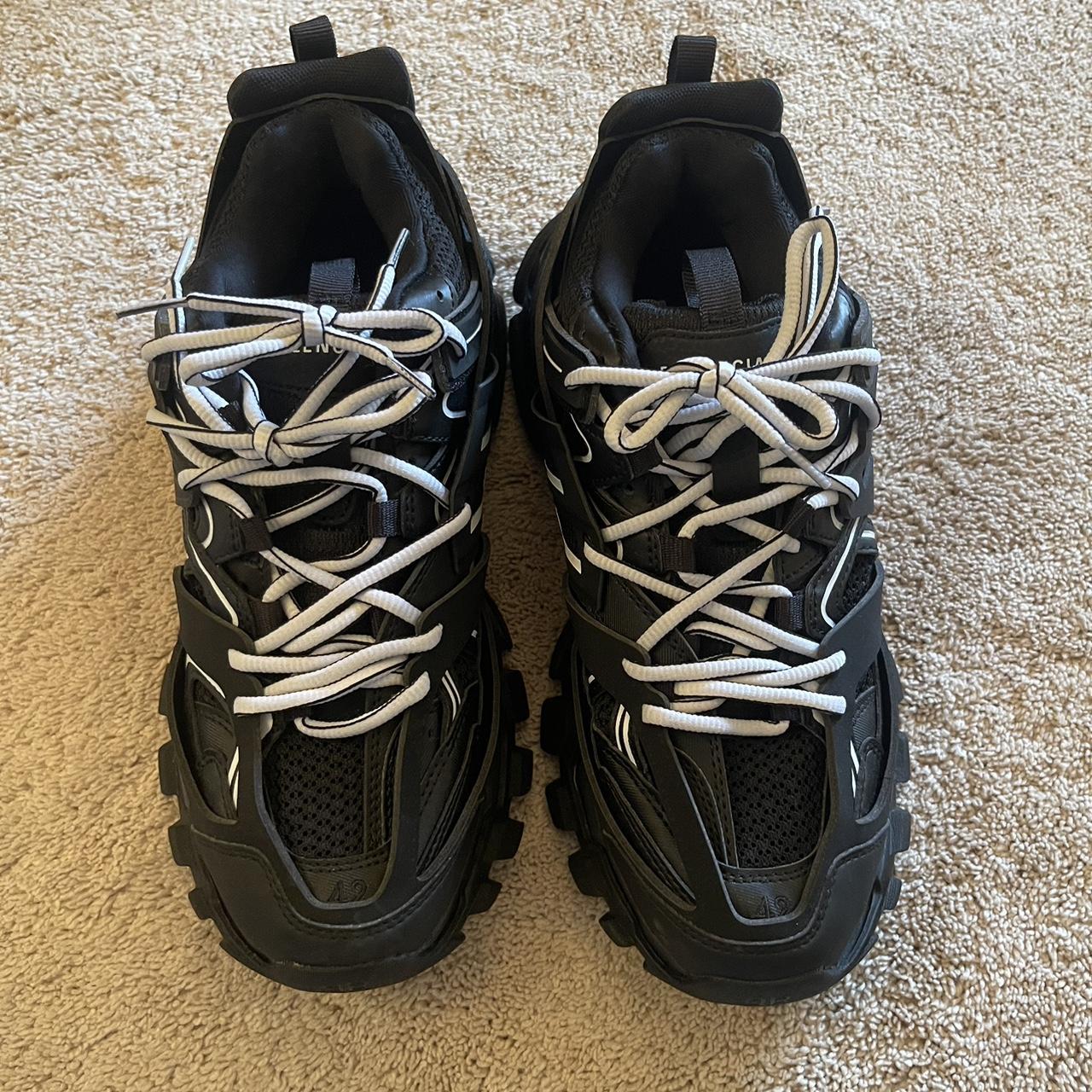 Black balenciaga track runners size 9 men Brand... - Depop