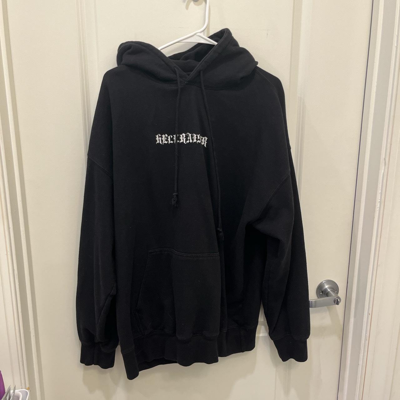 oversized brandy melville hellraiser hoodie hardly... - Depop