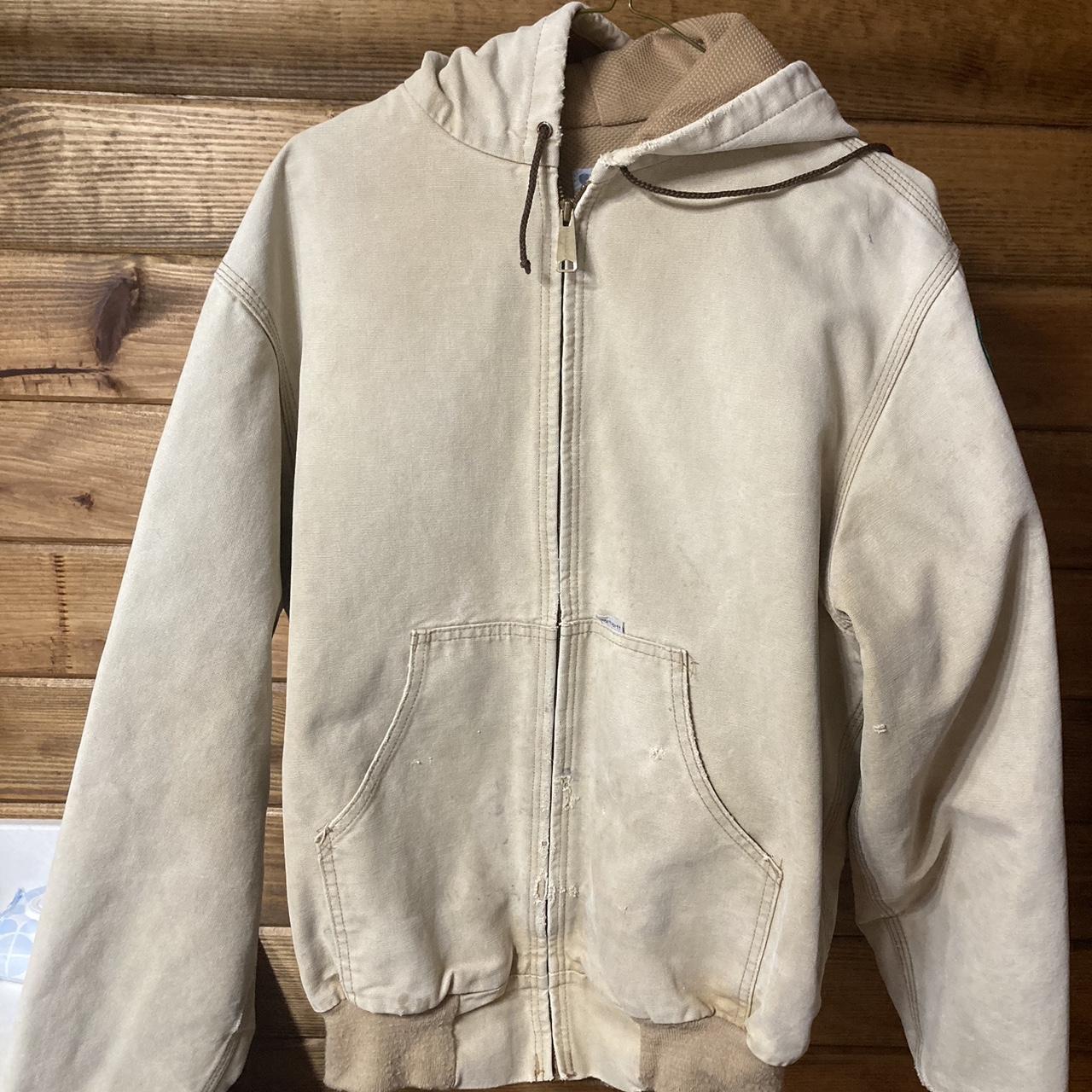 Vintage carhartt jacket size L Perfect fade and... - Depop