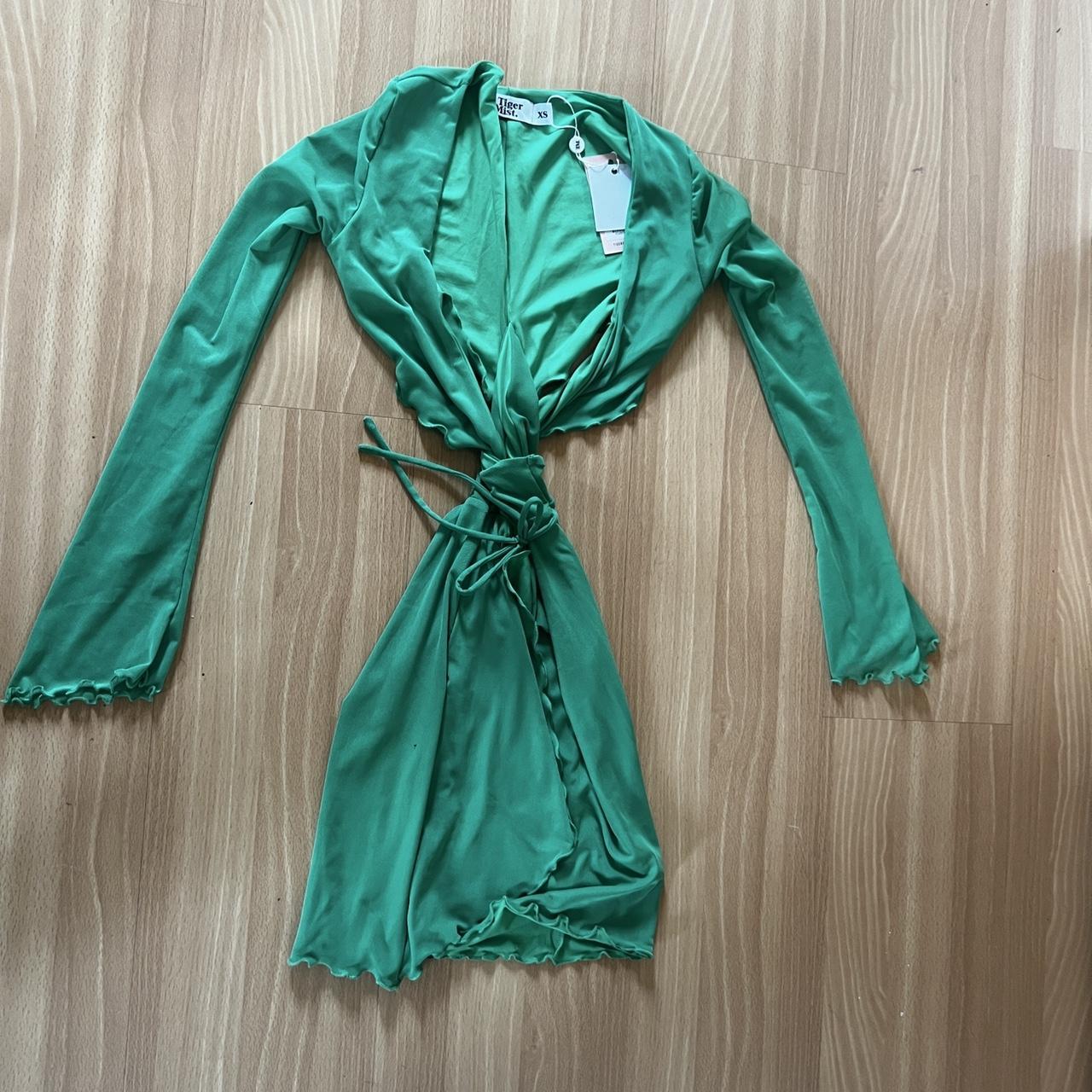 Tiger Mist Women's Green Dress Depop