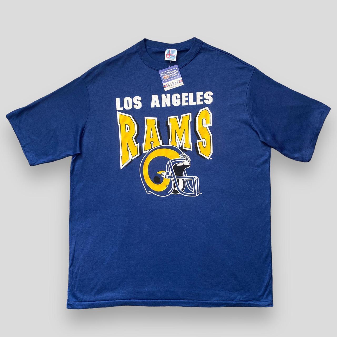 Vintage 60s NFL Rams Jersey Shirt 3/4 Sleeves - Depop