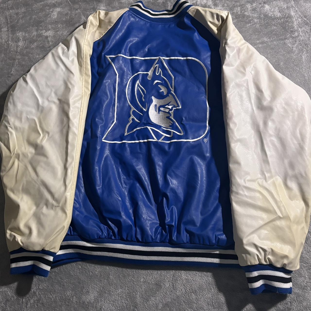 Duke varsity jacket blue and cream HUGE