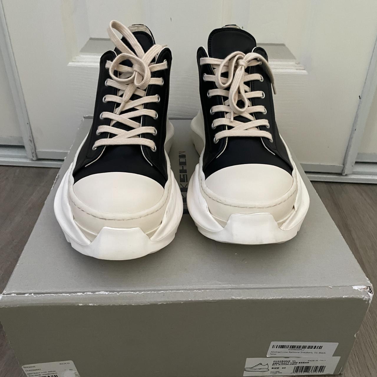 Rick Owens DRKSHDW Strobe Leather Abstract Low... - Depop