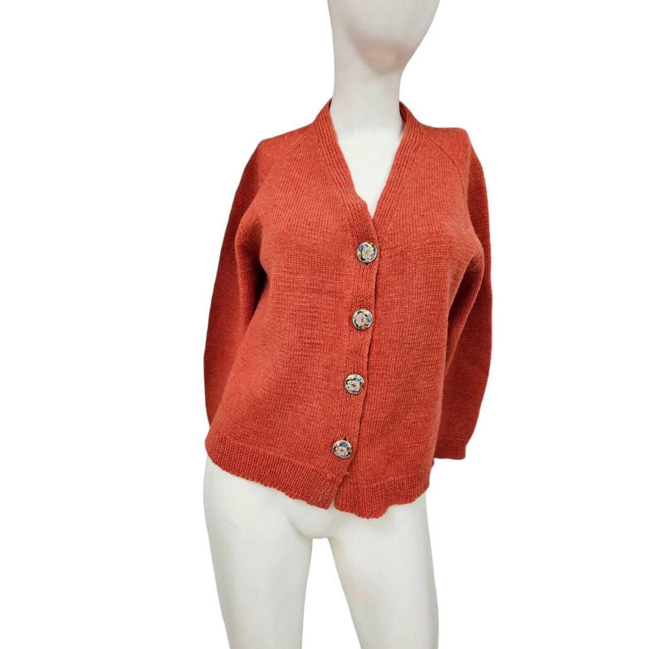 Vintage Orange Cardigan on Designer Wardrobe