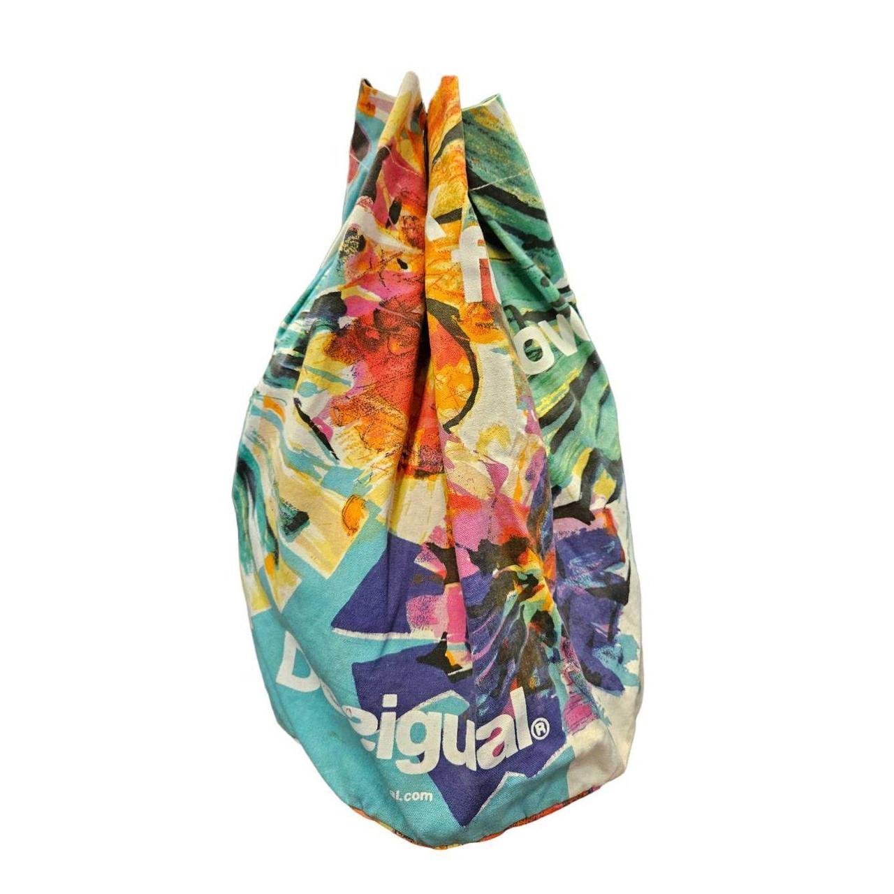 Desigual back pack style beach bag tote. Cinch and