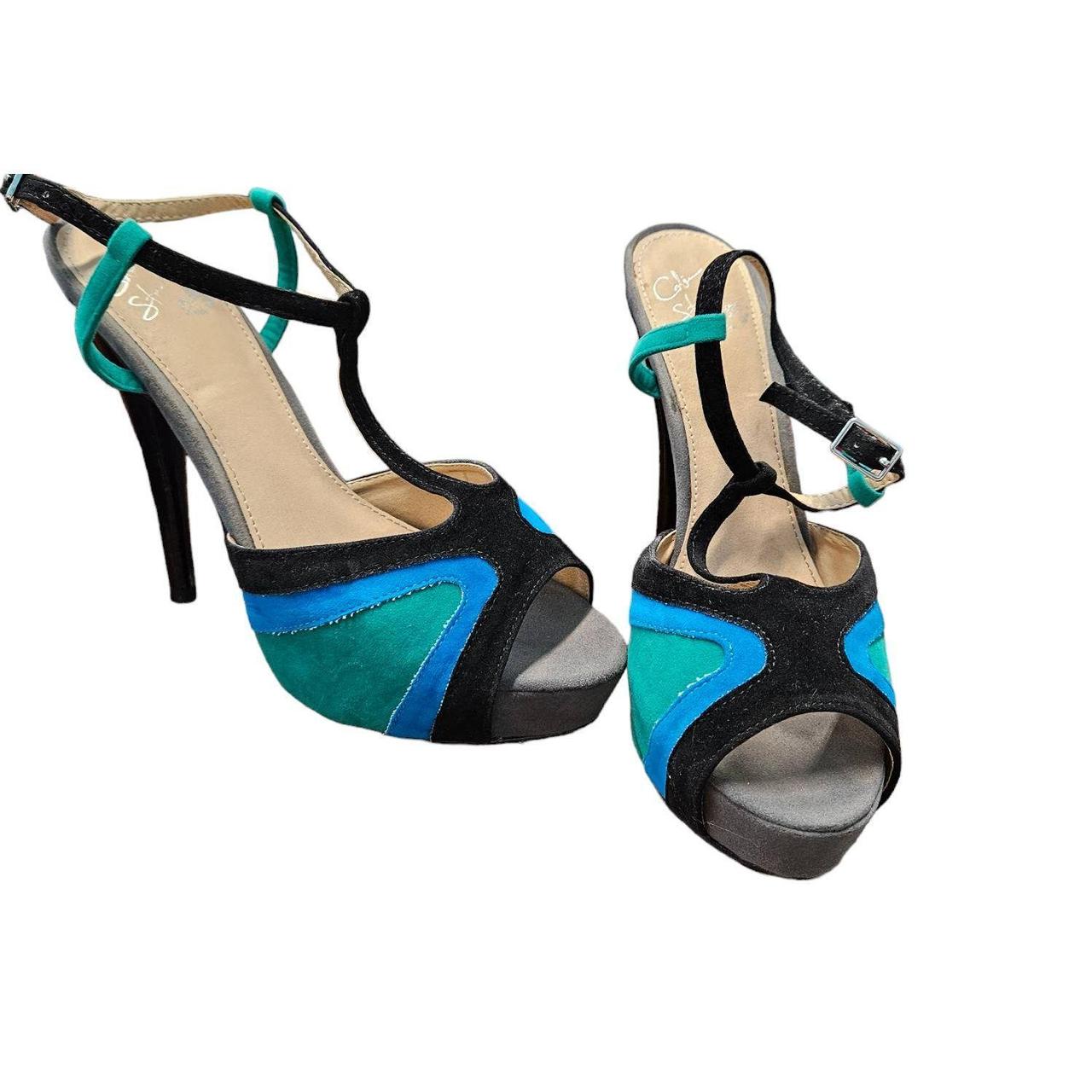 Multicolor 2024 block heels