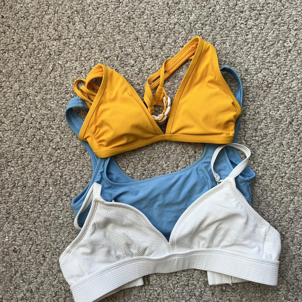 aerie extra small yellow bikini textured. worn once - Depop