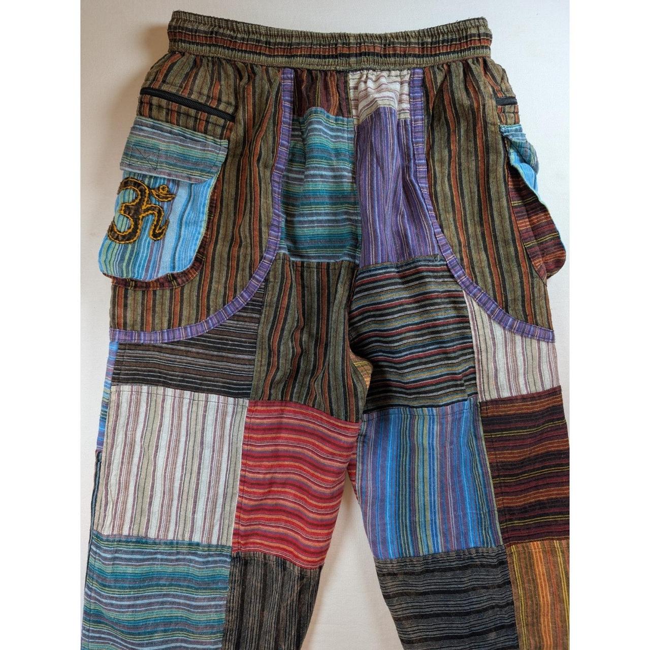 Women's Pants - Multi - M – Boho Patchwork Harem … - image 2