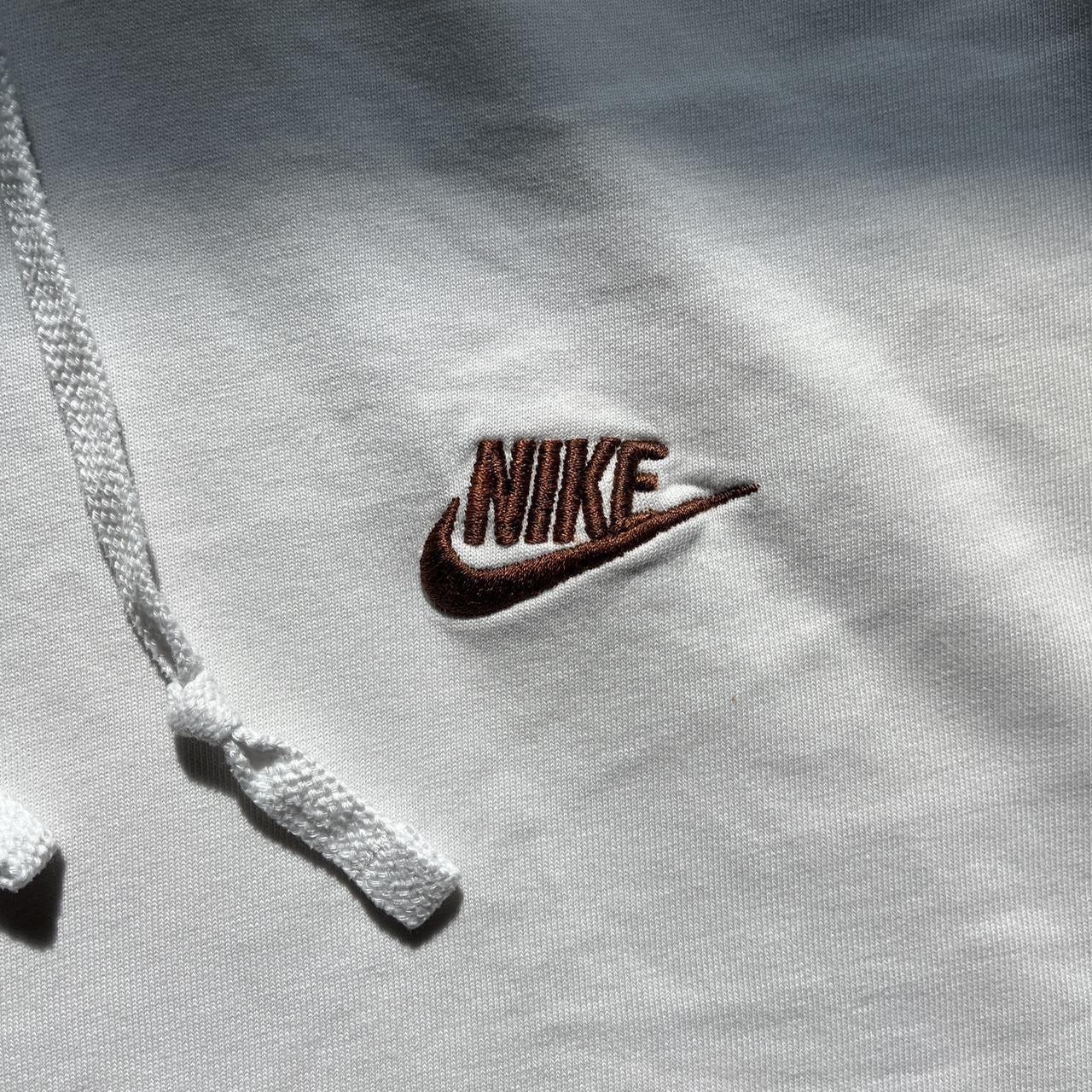 Nike Men's White and Brown Hoodie | Depop