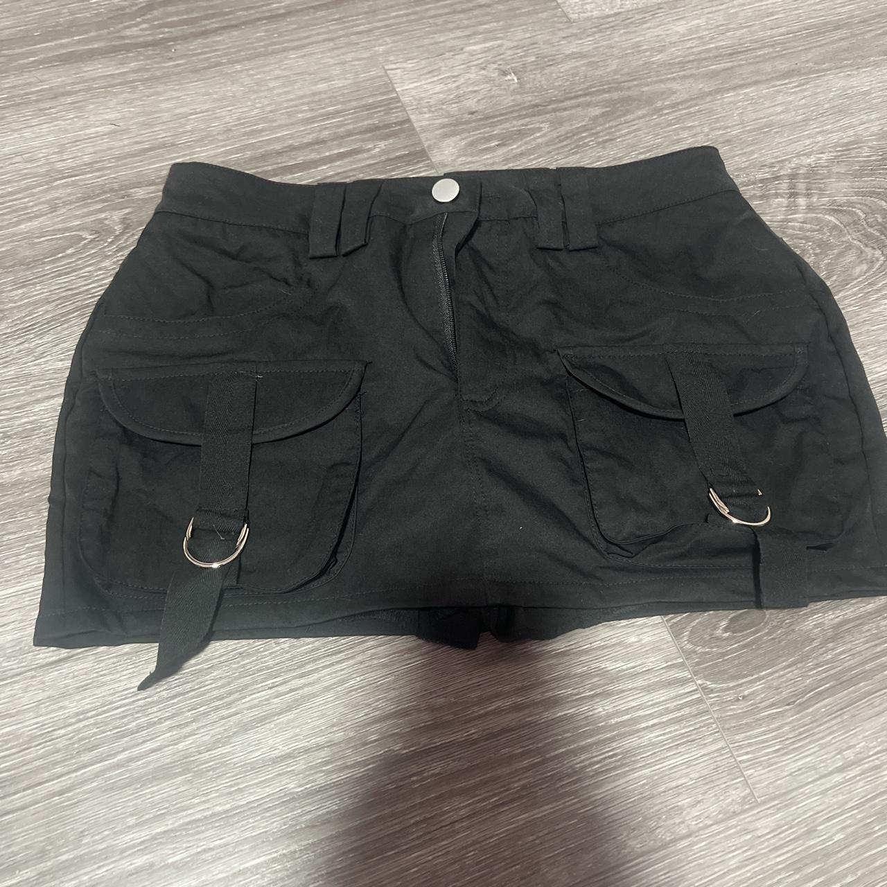 mini cargo skirt with built in shorts - Depop