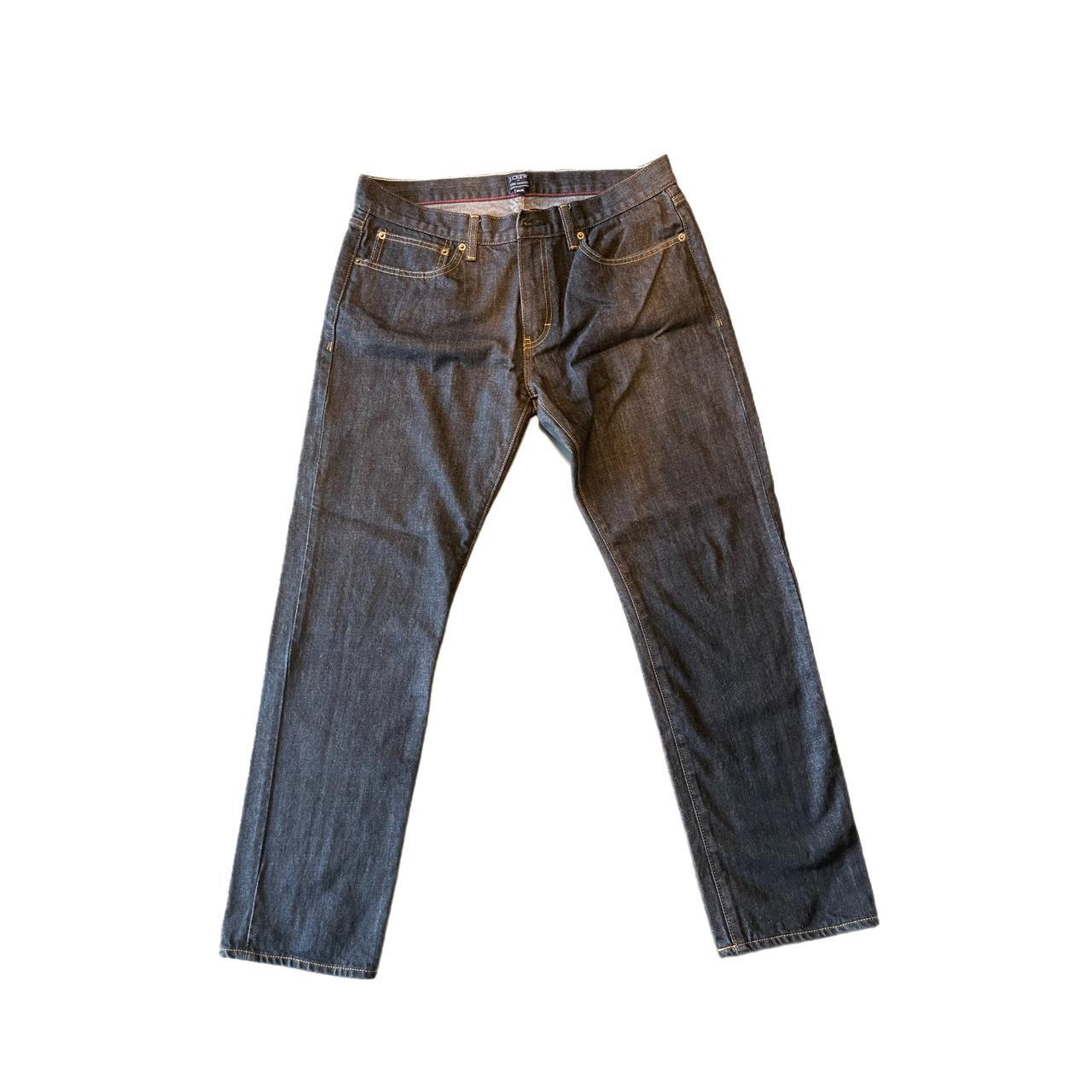 J.Crew Men's Navy and Blue Jeans Depop