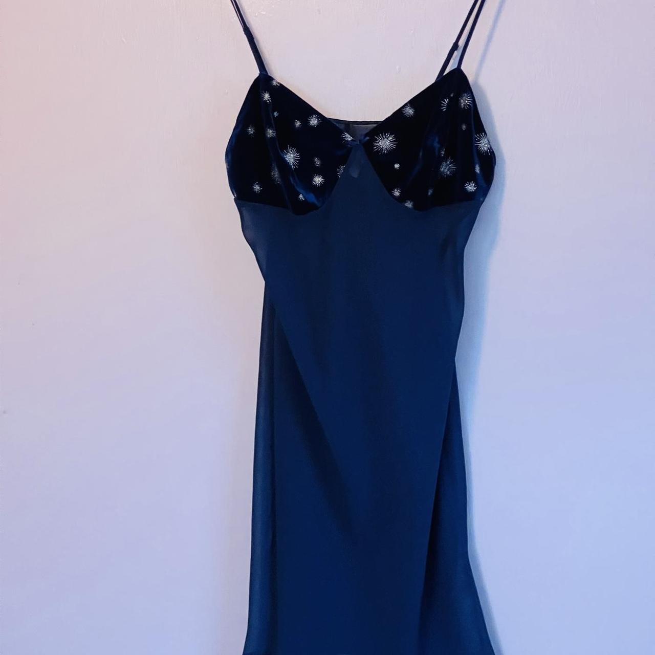 avon-women-s-navy-and-silver-nightwear-depop