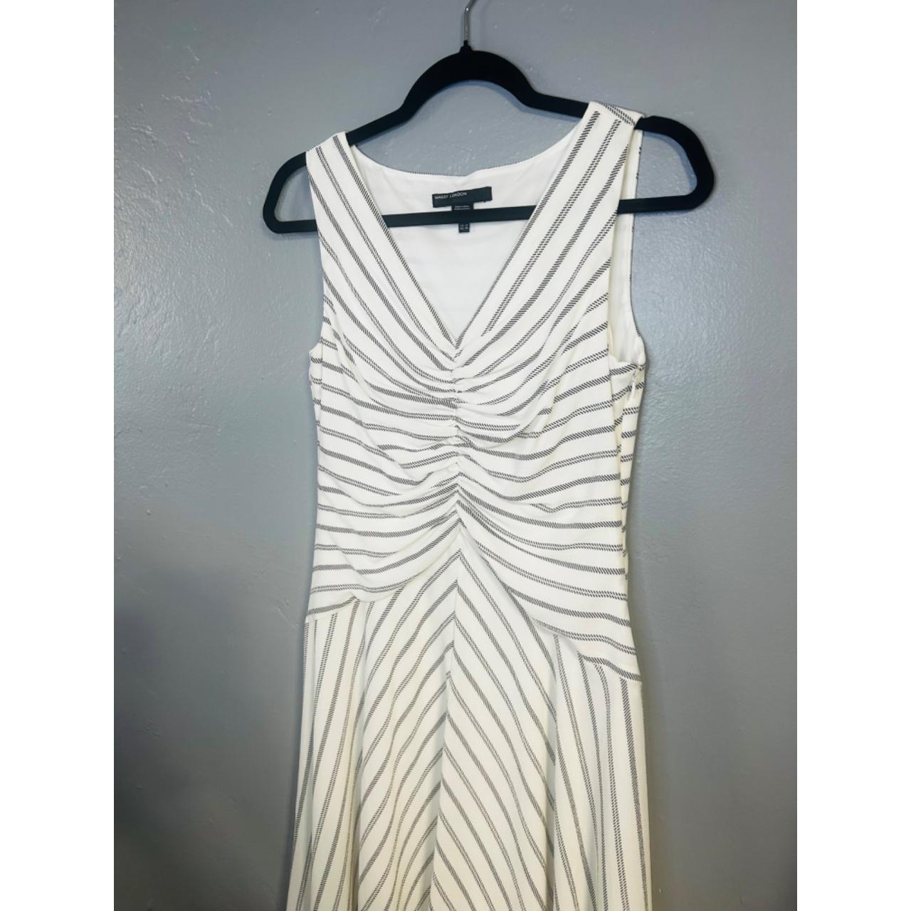 Maggy London Stripped Dress size 6 Perfecto... - Depop