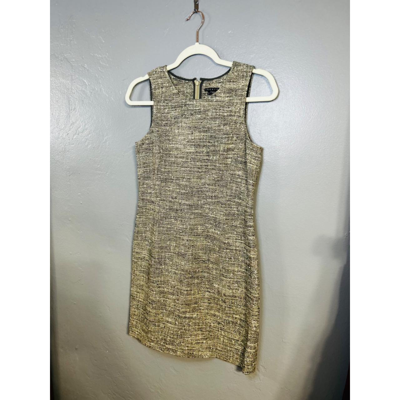 Theory Grey Tweeded Dress Size 4 Perfect... - Depop