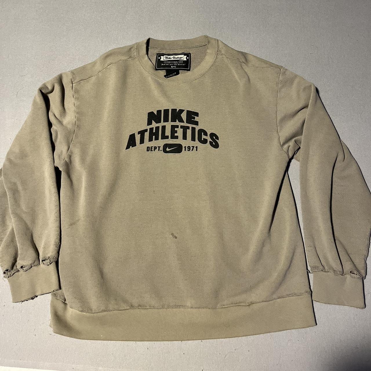 Vintage Nike Athletics 1971 Crewneck, !NOT
