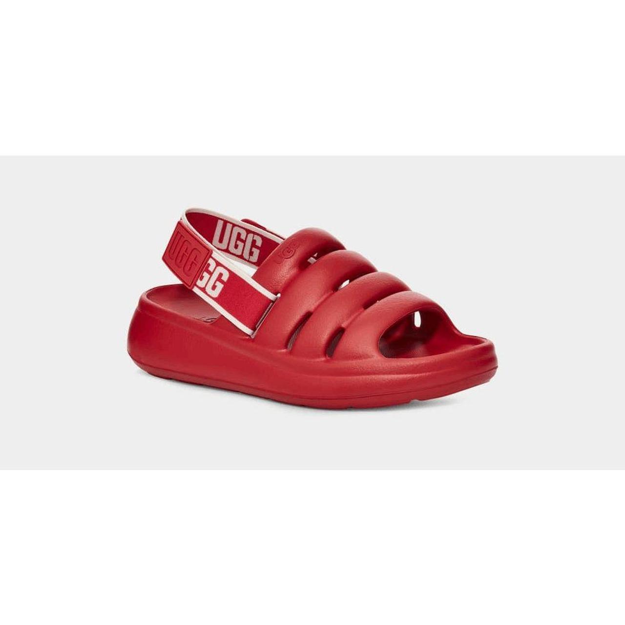 Red store uggs sandals