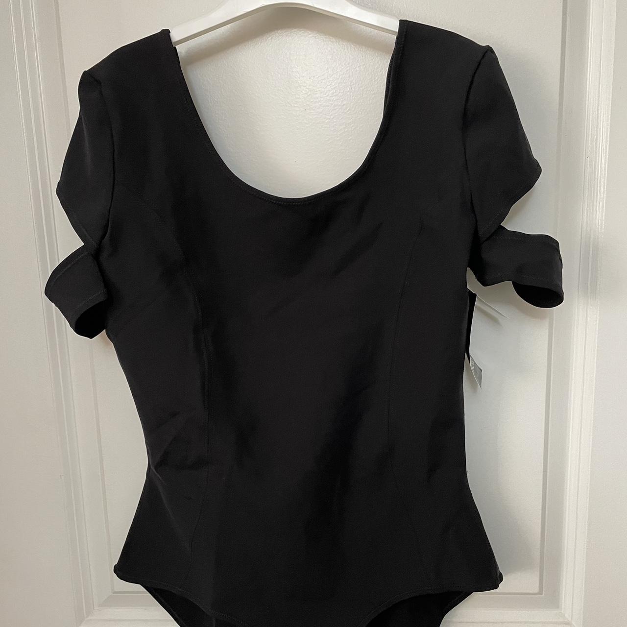 Helmut Lang Women's Black Bodysuit | Depop