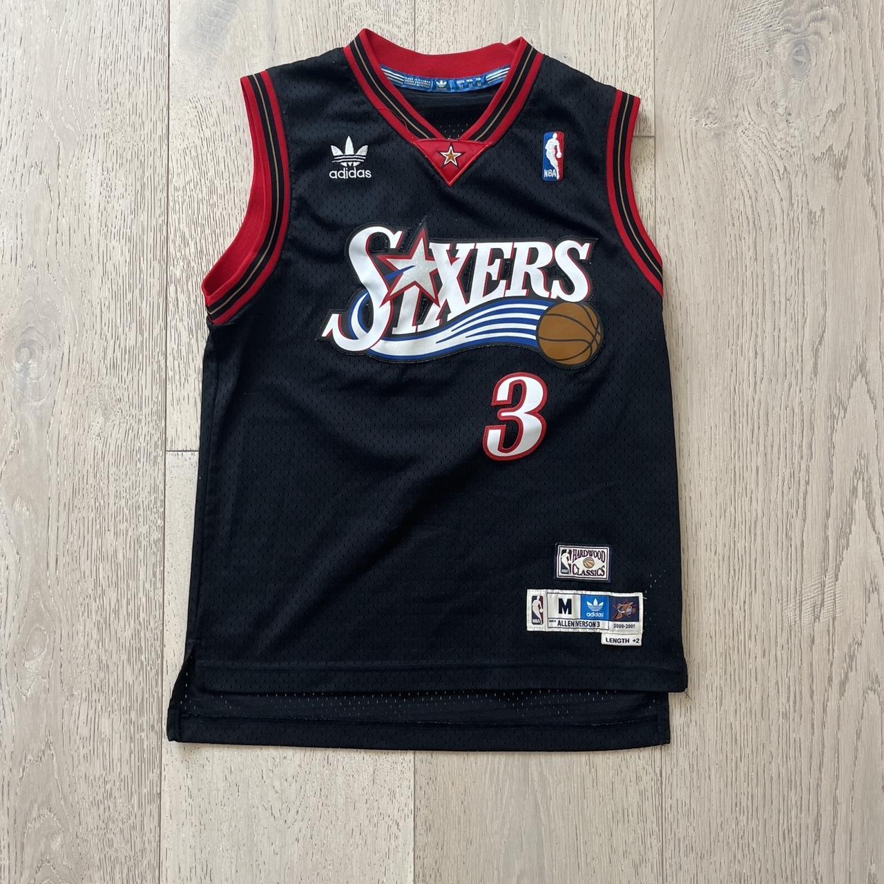 Y2K Champion Allen Iverson Sixers Jersey Some flaws - Depop