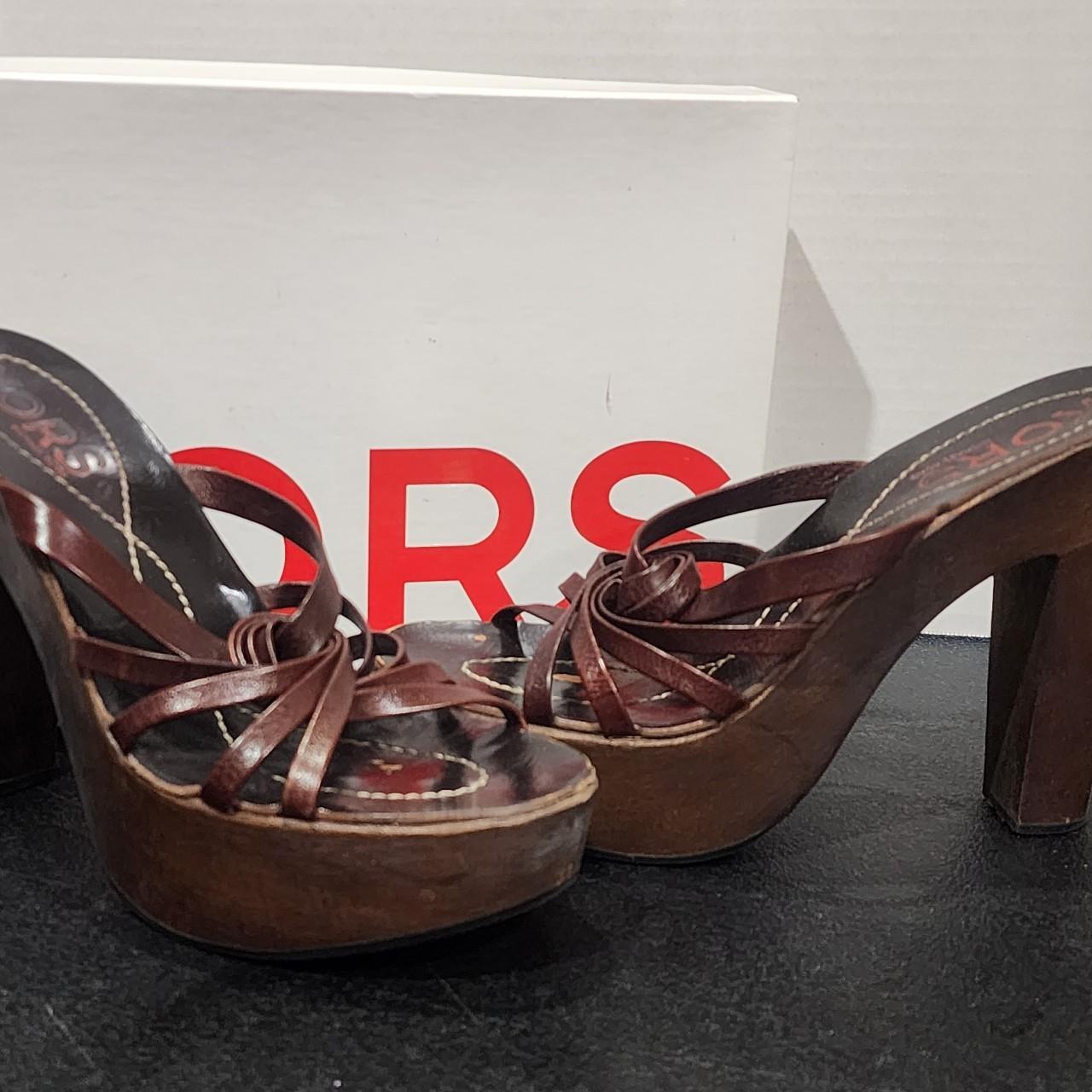 michael kors wooden heels