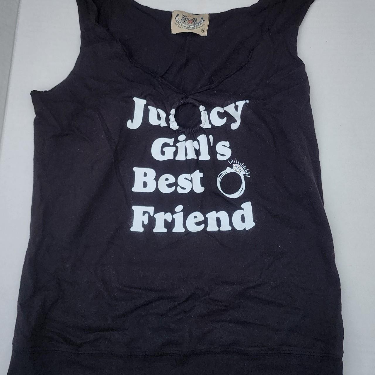 Black preowned vintage juicy couture tshirt with... - Depop