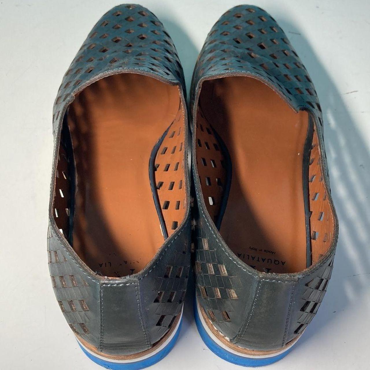 Aquatalia Leather Perforated Loafers Size 8