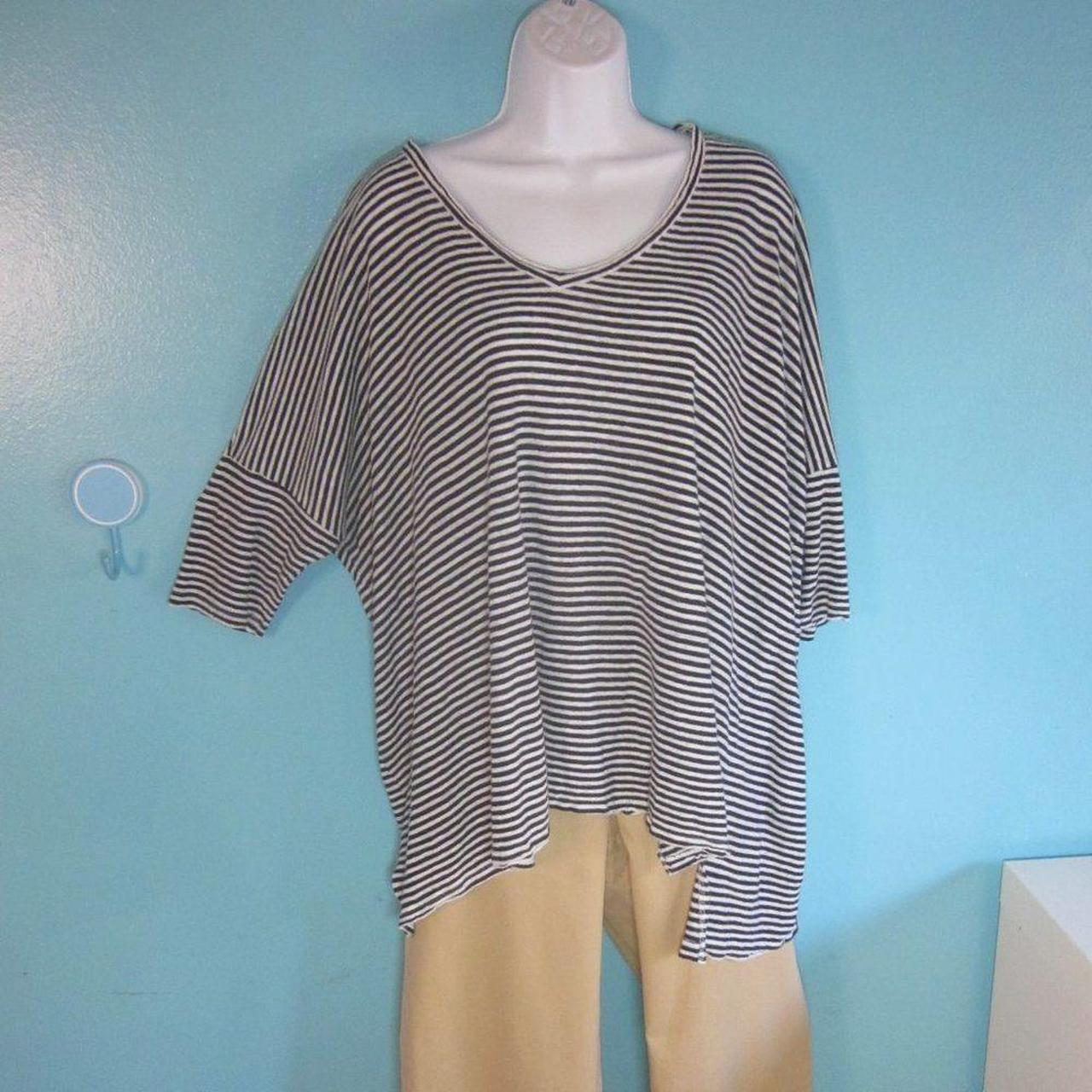 Eileen fisher hot sale striped linen top