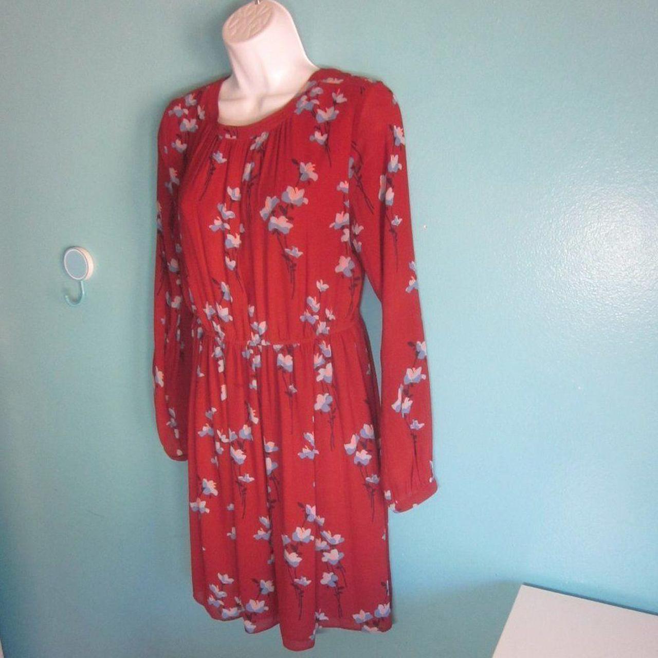 Loft red floral fashion dress