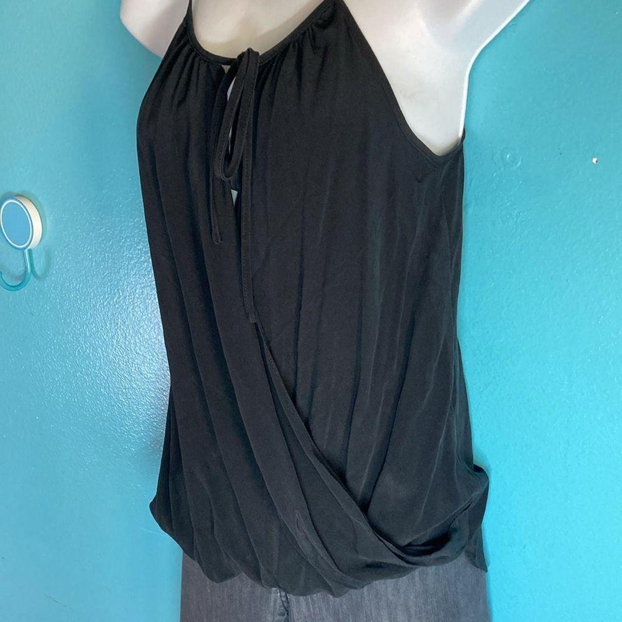 Amanda Uprichard Size P Black Silk Keyhole Wrap... | Depop, image size:1280x1280