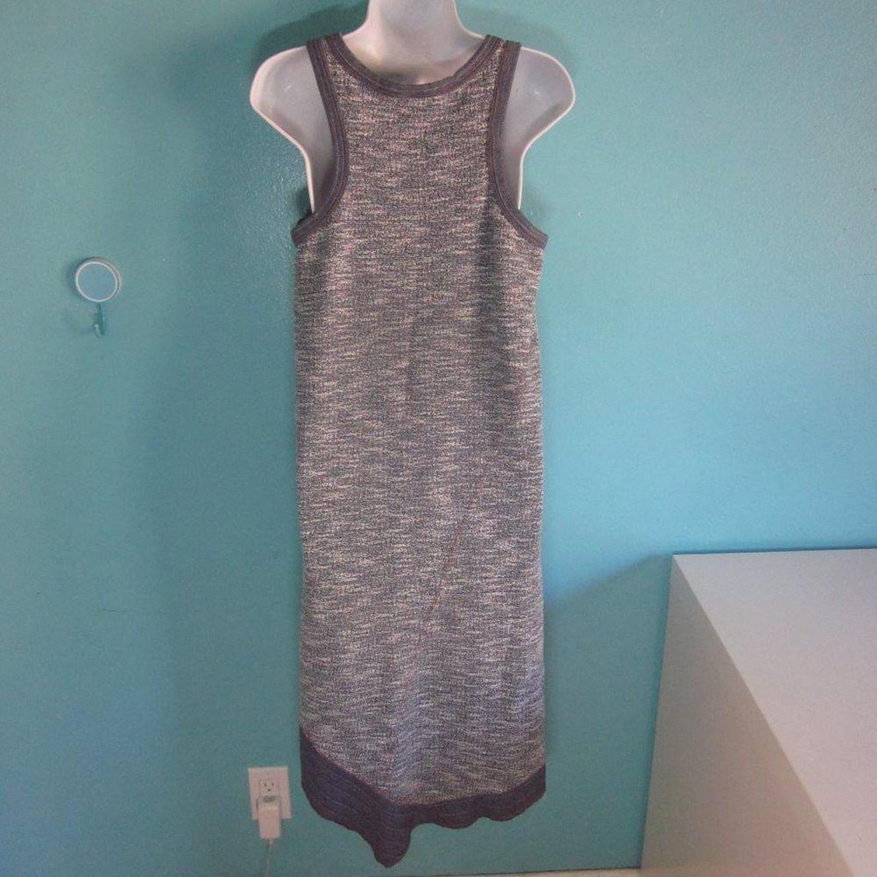 Anthropologie Left of Center Size M High Low Tank Dress Blue cheapest Tweed