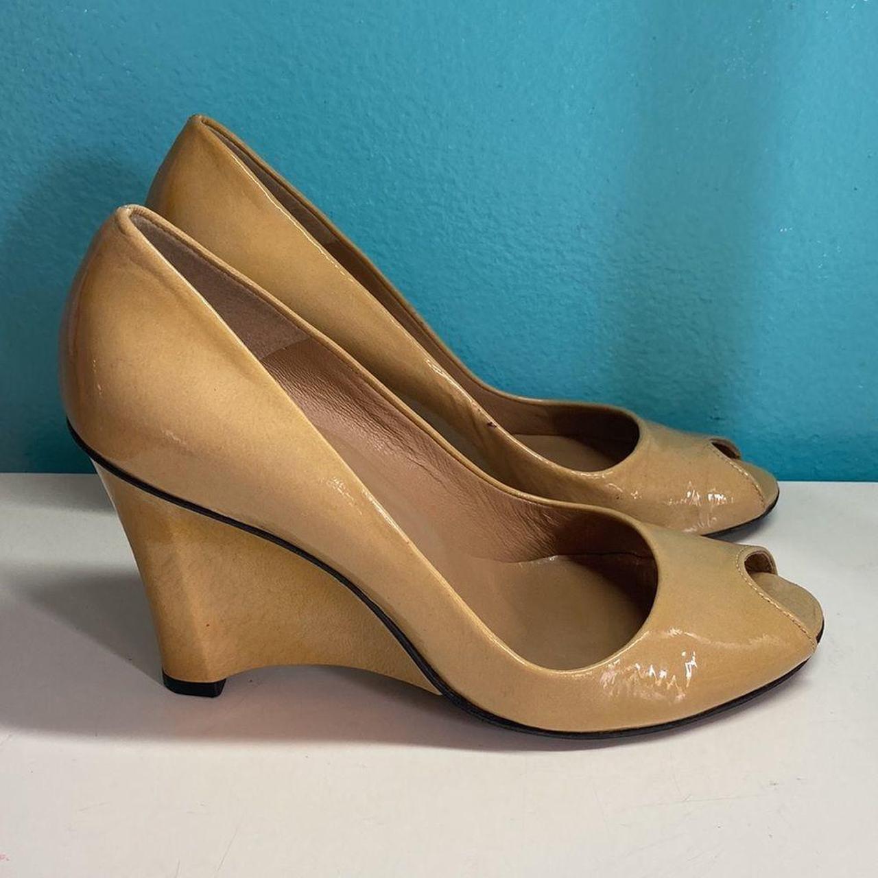 Stuart weitzman peep toe wedge on sale