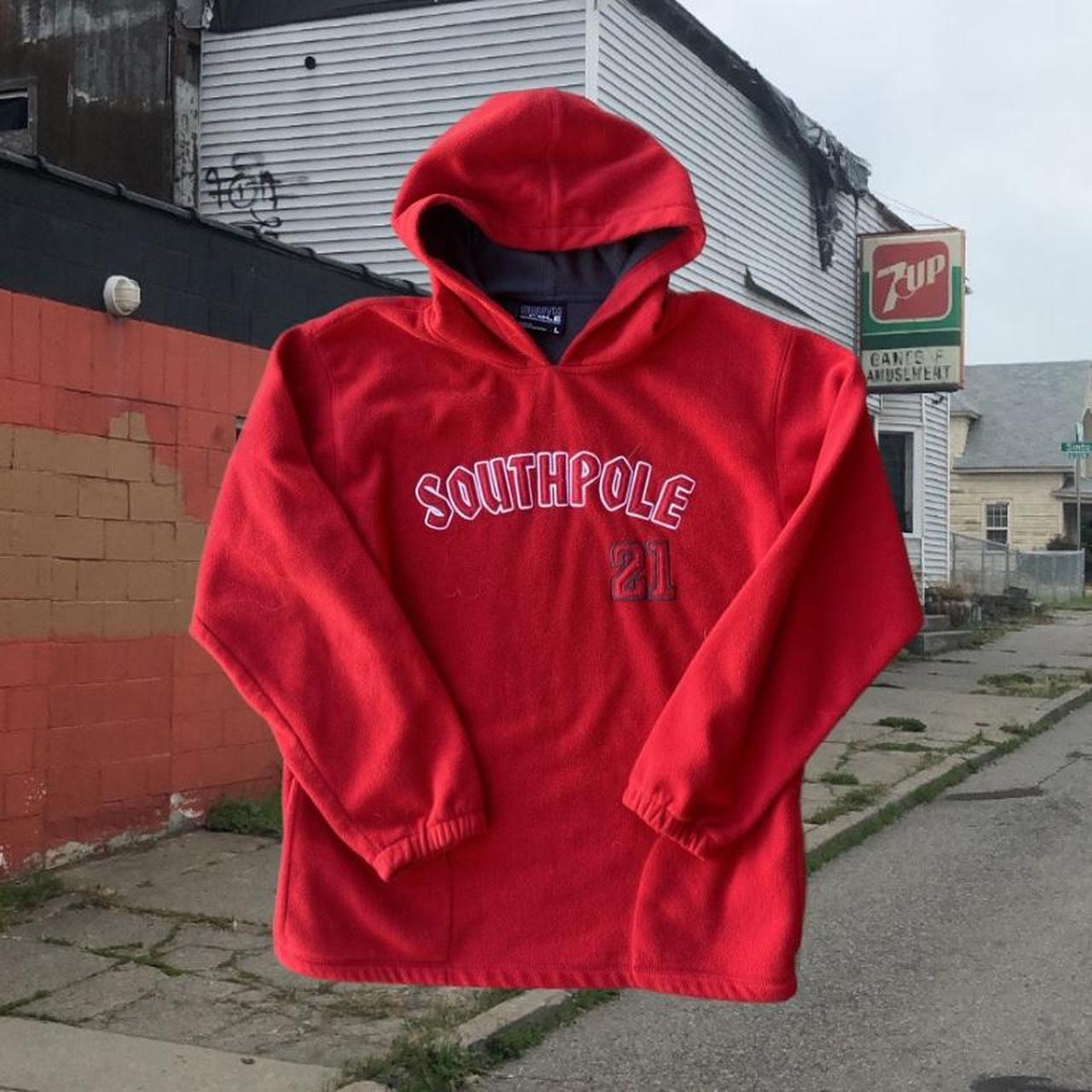 ‼️Red polyester SOUTHPOLE 21 red hoodie‼️ Size:... - Depop