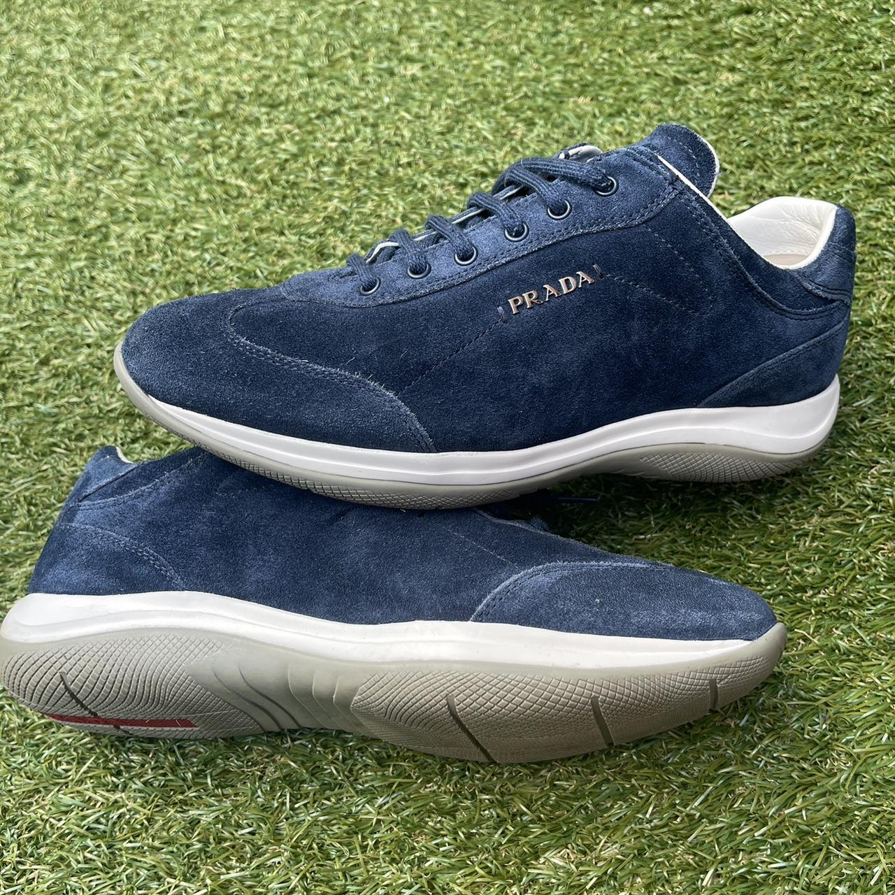 Prada blue trainers best sale