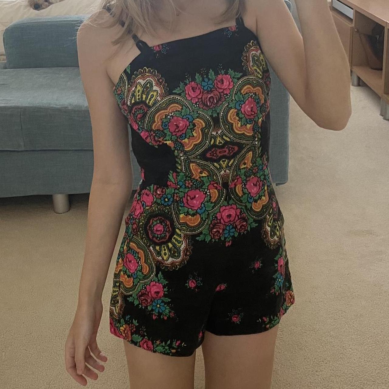 The cutest floral Y2K Playsuit by Shakuhachi Size... Depop