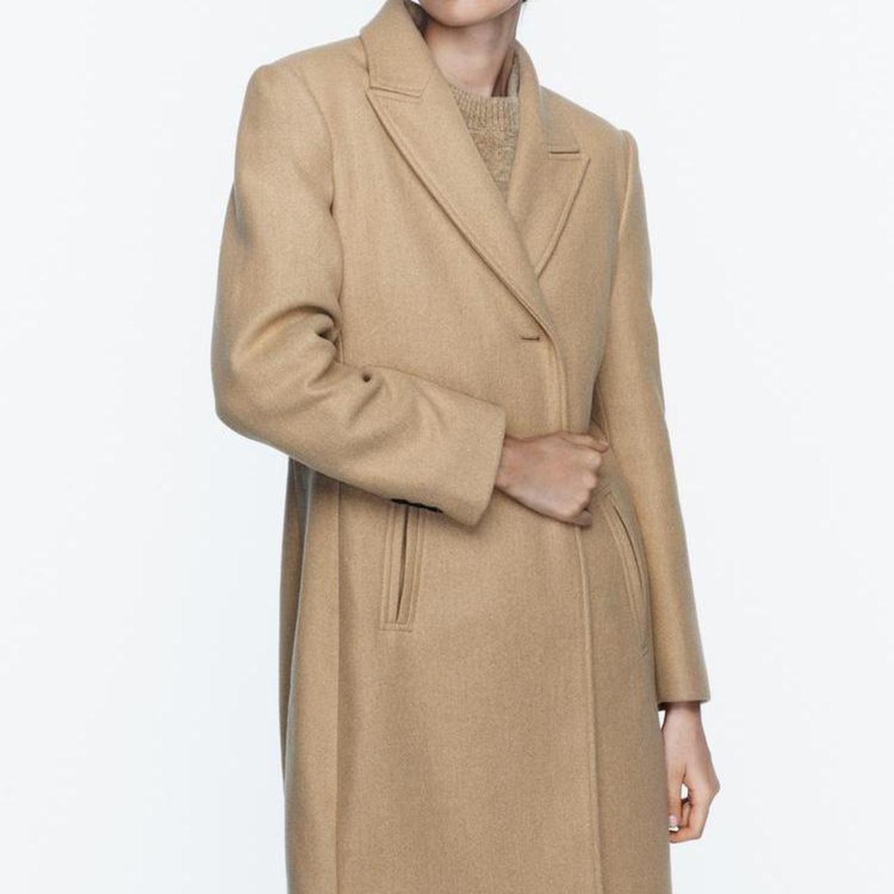 ジャケット・アウター camel coat ZARA CAMEL COAT (SIZE X SMALL) BRAND NEW currently | Depop