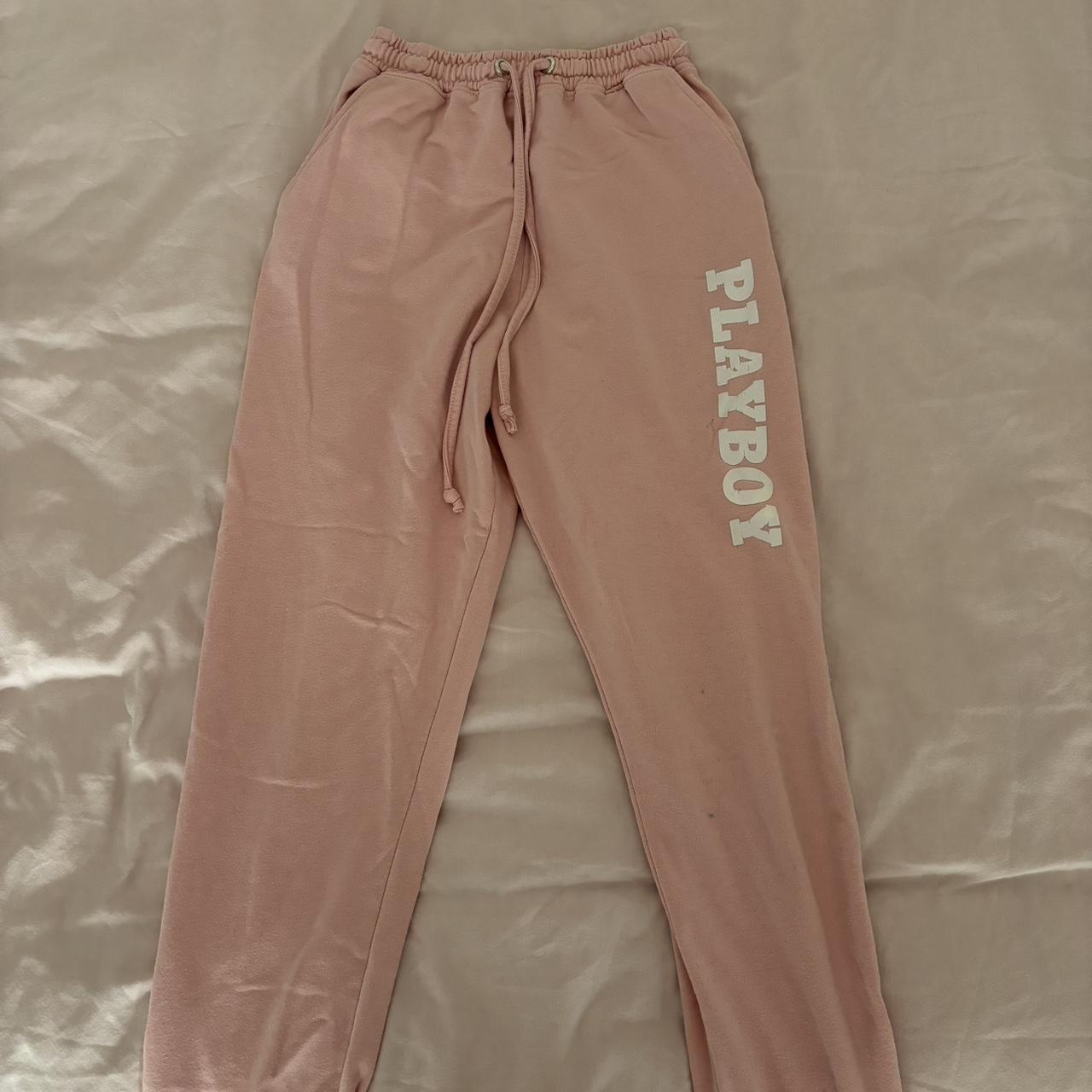 Missguided pink playboy joggers sale